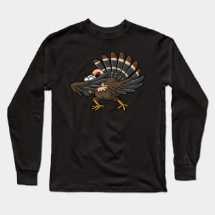 Thanksgiving Dabbing Turkey Dab Humor Dance Long Sleeve T-Shirt